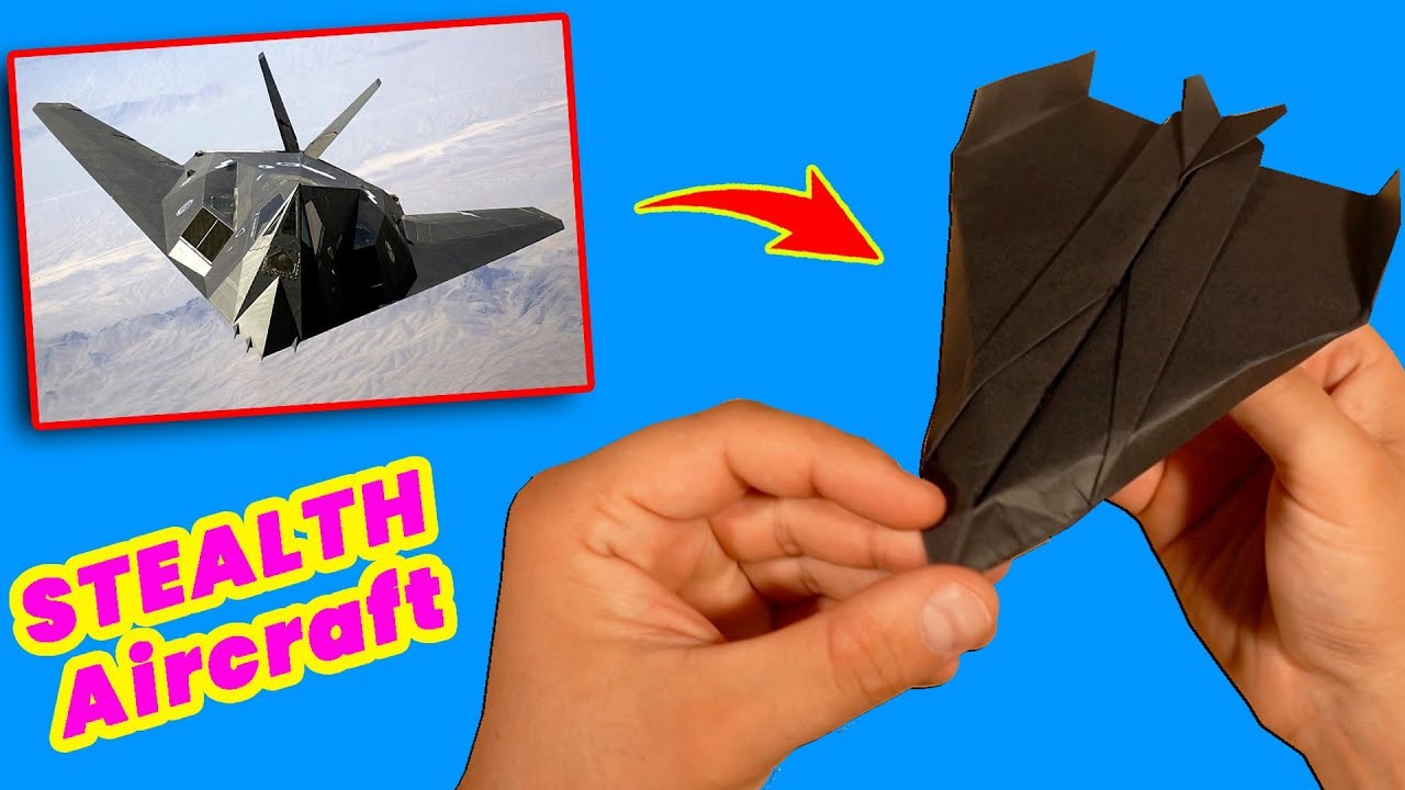 Paper Airplane Stealth Plane Origami. Origami F-117 Nighthawk - Restart Origami