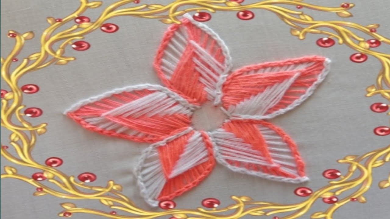 Sturdy hand embroidery designsewing for beginners. تطريز يدوي