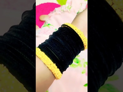 Velvet bangles|| Black velvet bangles