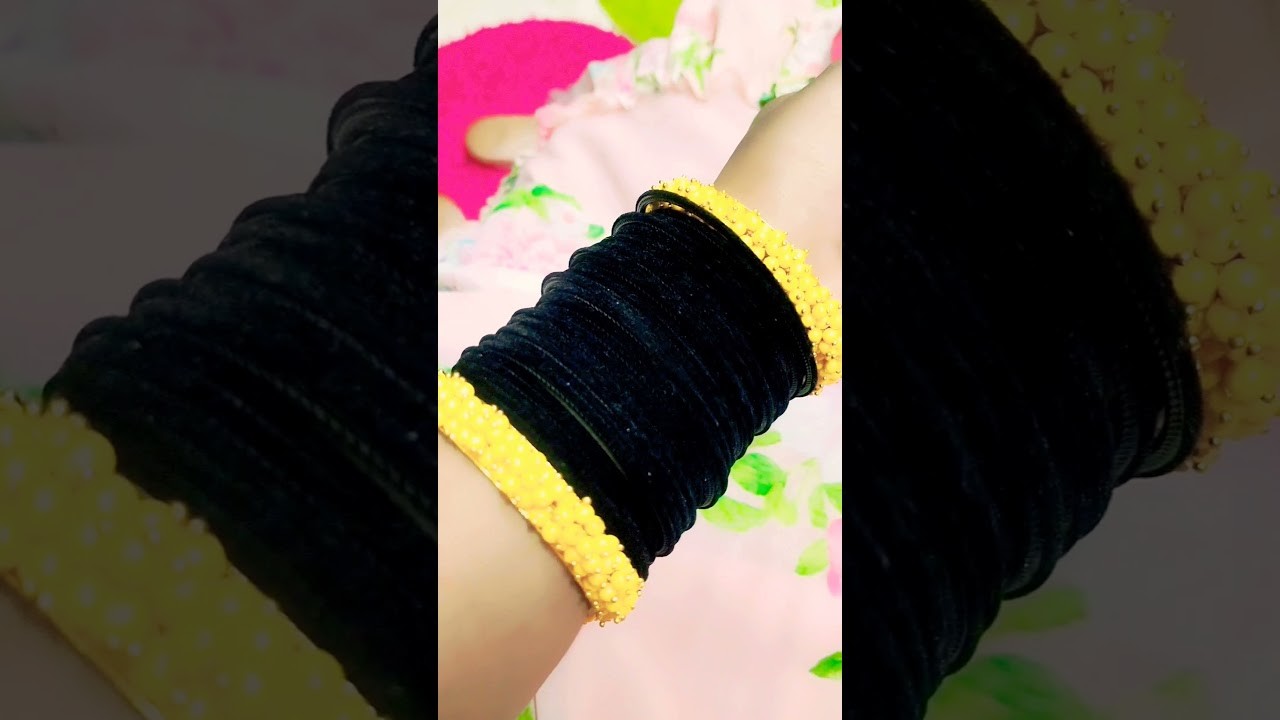 Velvet bangles|| Black velvet bangles