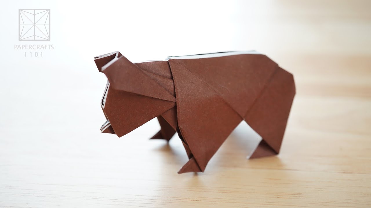 Origami Bear (Edwin Corrie) 折り紙 Oригами Oριγκάμι 折纸 摺紙 พับ 종이접기