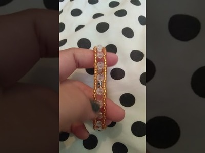 Bracelet(gold white) beads