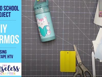 DIY Back To School Thermos | Layering Adhesive Vinyl | Personalized Thermos | Cricut Design Space