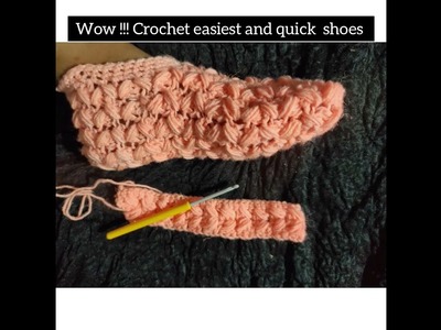 Crochet easy and fast shoes.slipper#crochetshoes#ಕ್ರೋಶೆಟ್ ಶೂ#क्रोषेट शू#ക്രോഷേറ് ഷൂ#nehascrocheting#