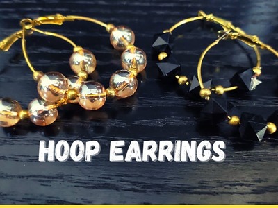 DIY Pearl hoop earrings. Hoop earrings