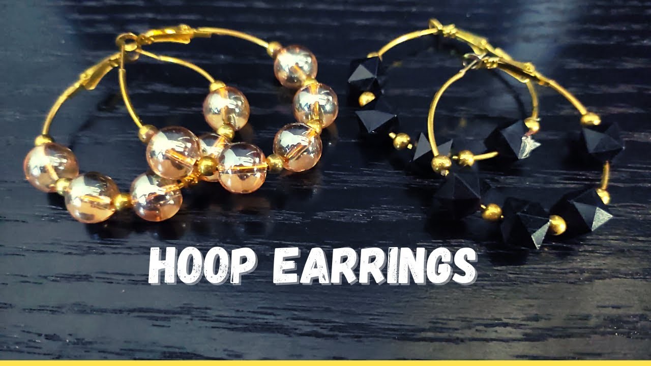 DIY Pearl hoop earrings. Hoop earrings