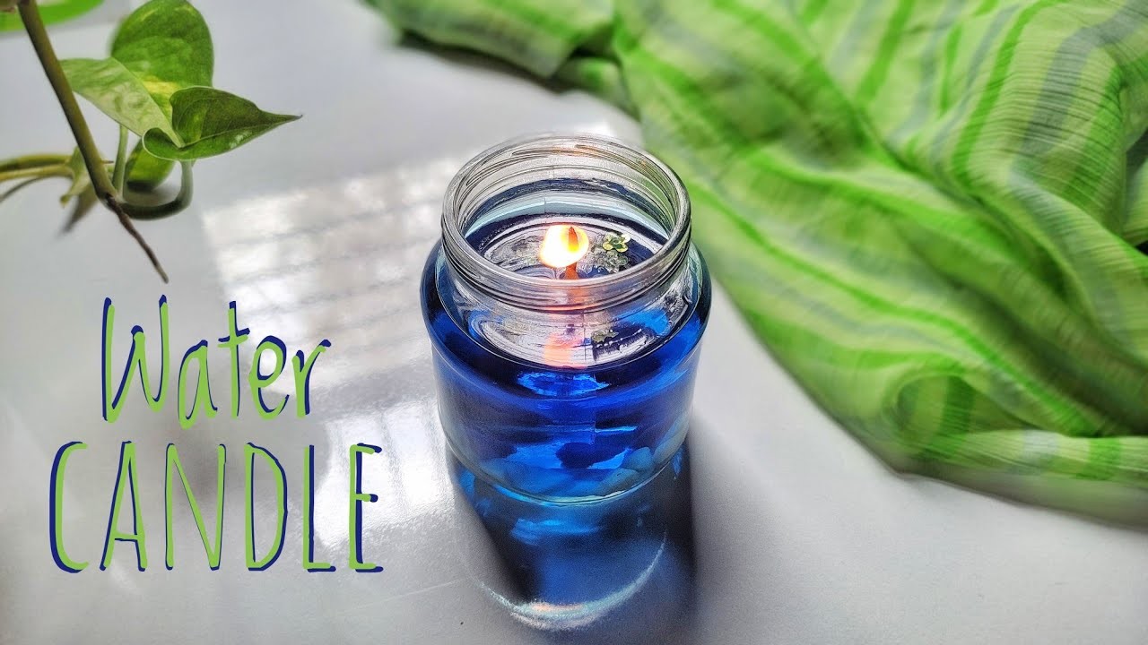 DIY Water Candle | Aesthetic Crafts for room decoration | জল মোমবাতি