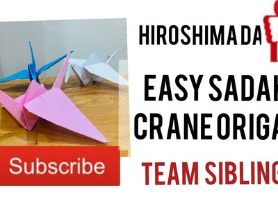 Easy sadako crane origami making| Hiroshima & Nagasaki day|#sadako crane#easy#origami#hiroshima#best