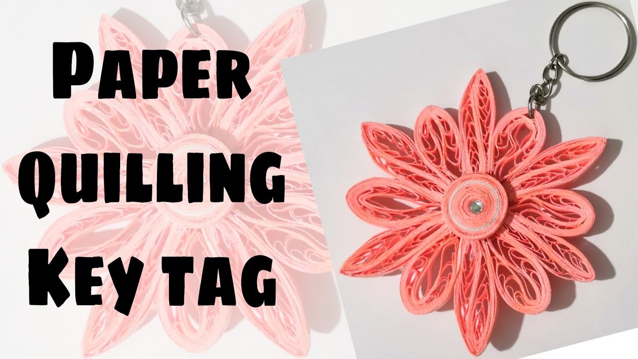 Paper quilling key tag | DIY paper quilling key tags
