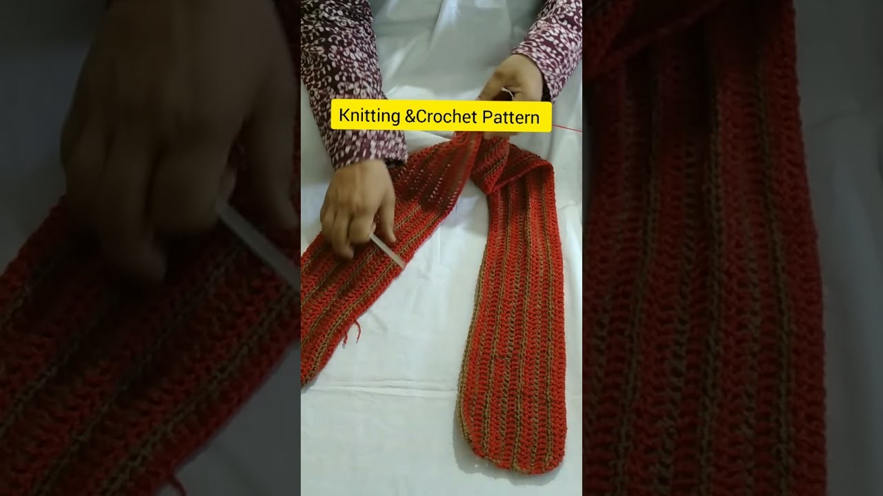 #youtube Short #Shorts- Crochet scarf, क्रोशिया मफ़लर, How to crochet-54