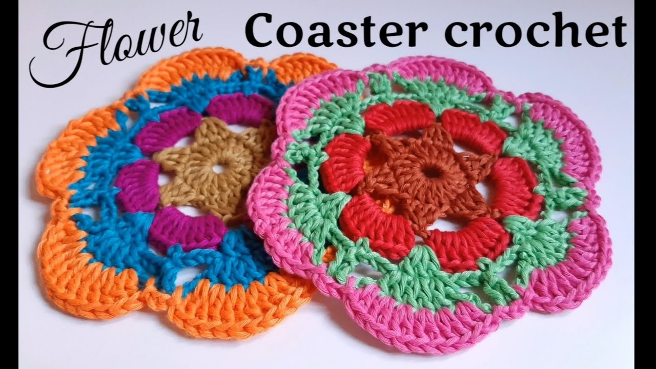 Flower coaster crochet | tatakan rajut