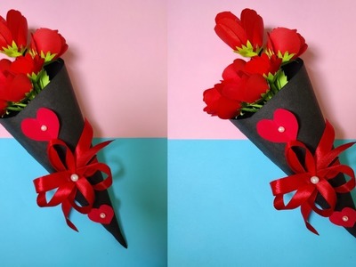 How to make paper bouquets | paper flower bouquet | কাগজের ফুলের তোড়া | कागज के फूल का गुलदस्ता