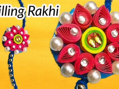 Quilling Rakhi. Pearls Rakhi Making #shorts #ytshorts #Rakhi #RakhiMaking #rakshabandhan #crafts