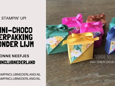 Mini-choco verpakking zonder lijm met Stampin’ Up! In Colors 2020-2022