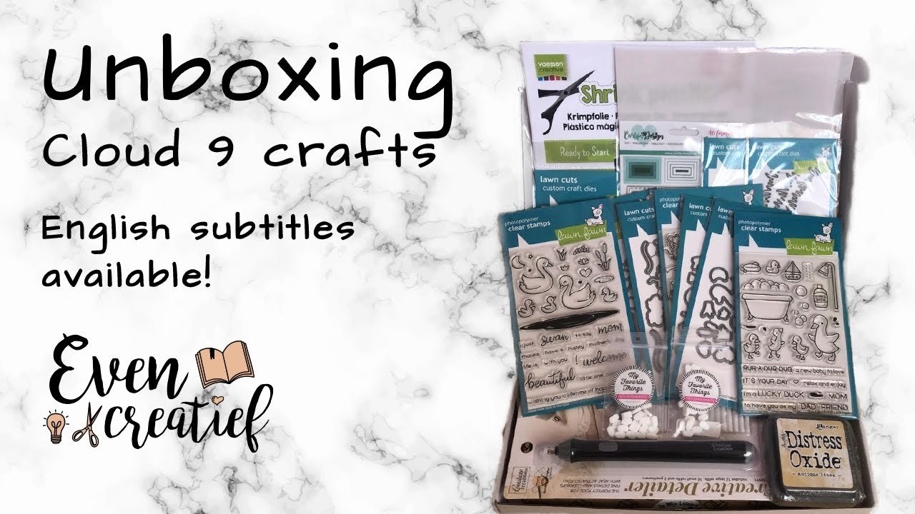 Unboxing craftsupplies - Cloud 9 Crafts #1 (met heel veel Lawn Fawn!)