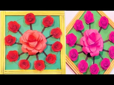 How to make rose paper || কাগজ দিয়ে ফুল বানানো || diy paper flowers -how to make beautiful paper ||