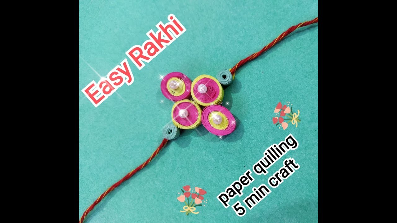 Paper quilling|| Homemade easy Rakhi || 5 min craft|| Rakhi Special||