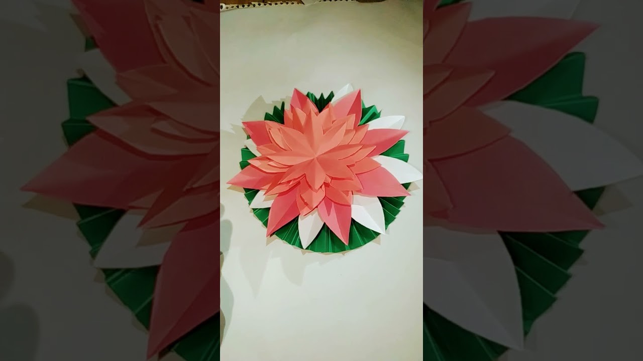DIY CRAFT | Beautiful water lily ফ্রম papers | কাগজ দিয়ে শাপলা ফুল  #CRAFT #Shorts
