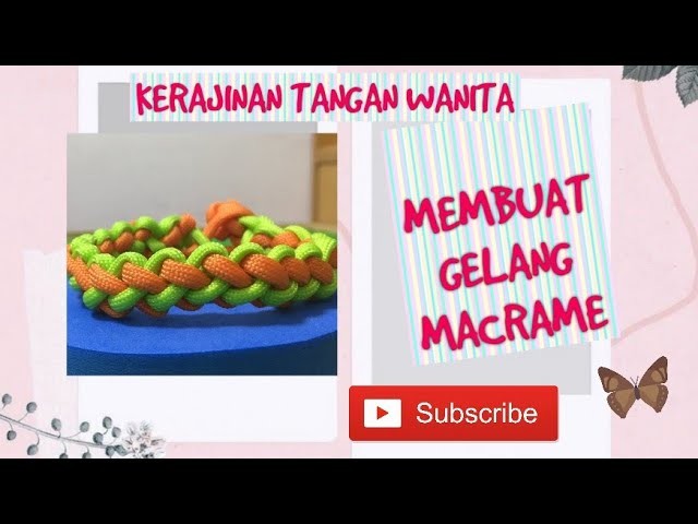 MEMBUAT GELANG MACRAME.Tutorial gelang talikur#Kerajinantanganwanita