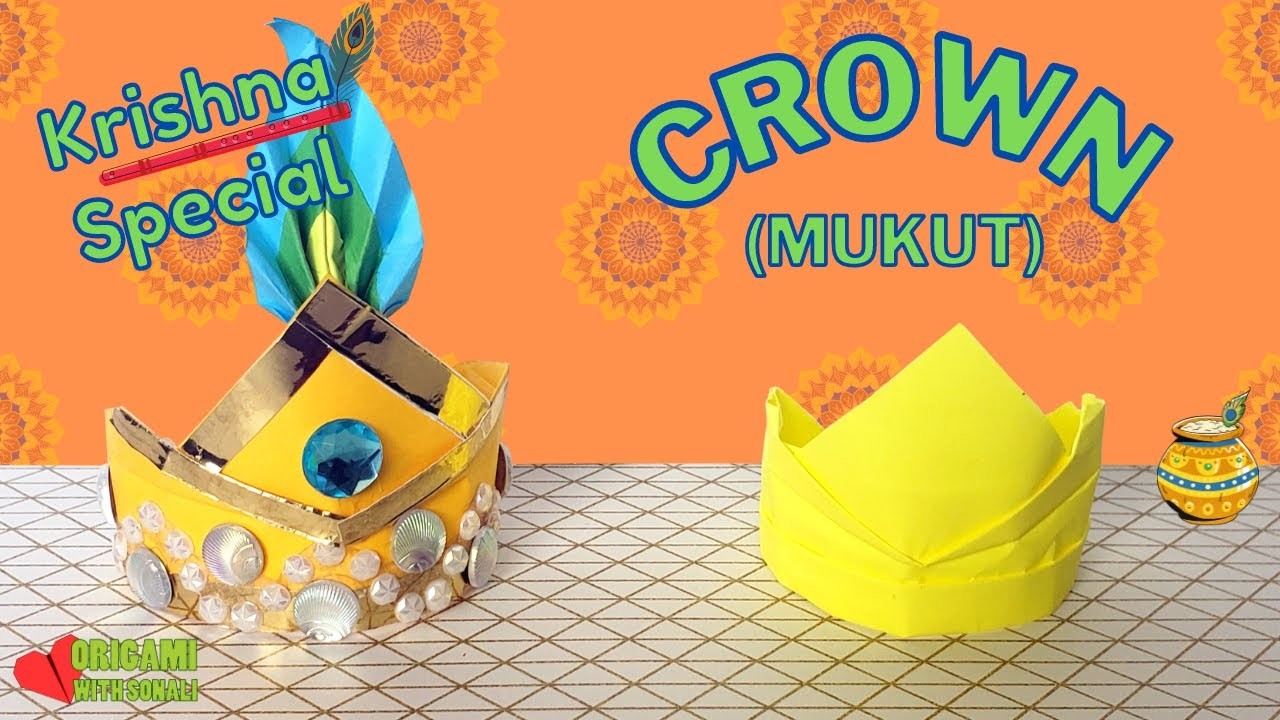 Origami Crown  | Krishna Mukut  | Janmashtami Special
