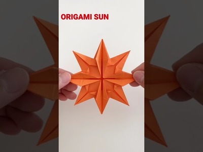 ORIGAMI SUN PAPER CRAFTS | POE ORIGAMI #shorts