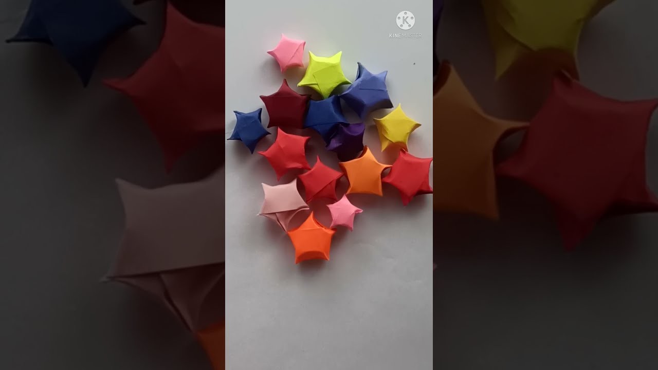 ORIGAMI LUCKY STAR.3D STAR. PAPER STAR. #shorts