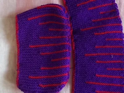 How to make wollen socks ऊनी धागो को मोजा बुन्ने तरिका