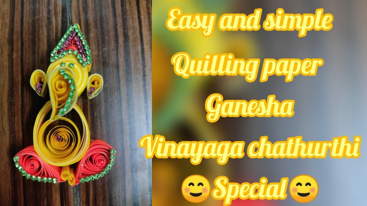 Cute quilling paper Ganesha ????|| Vinayaga chadurthi special ????||chutties corner????