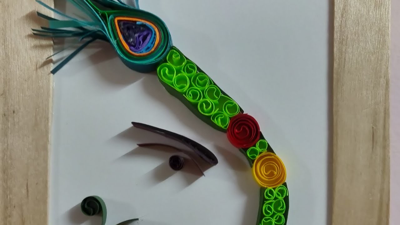 Ganesh Aawhan ???? Shri Ganesha Quilling Peacock feather Quilling