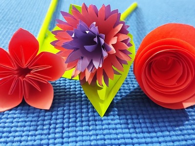 How to make a paper flowers | Paper Flower DIA | Paper roses