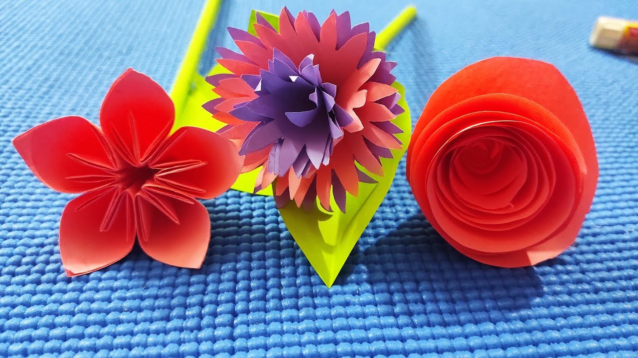 How to make a paper flowers | Paper Flower DIA | Paper roses