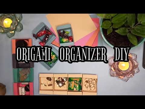 DIY ORIGAMI ORGANIZER - Paper organizer , easy origami #origami #origamiorganizer #origamiwithcma