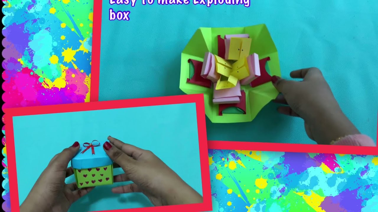 Easy gift exploding box | diy paper gift box