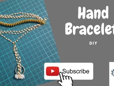 Hand Bracelet # Pearl Chain # DIY