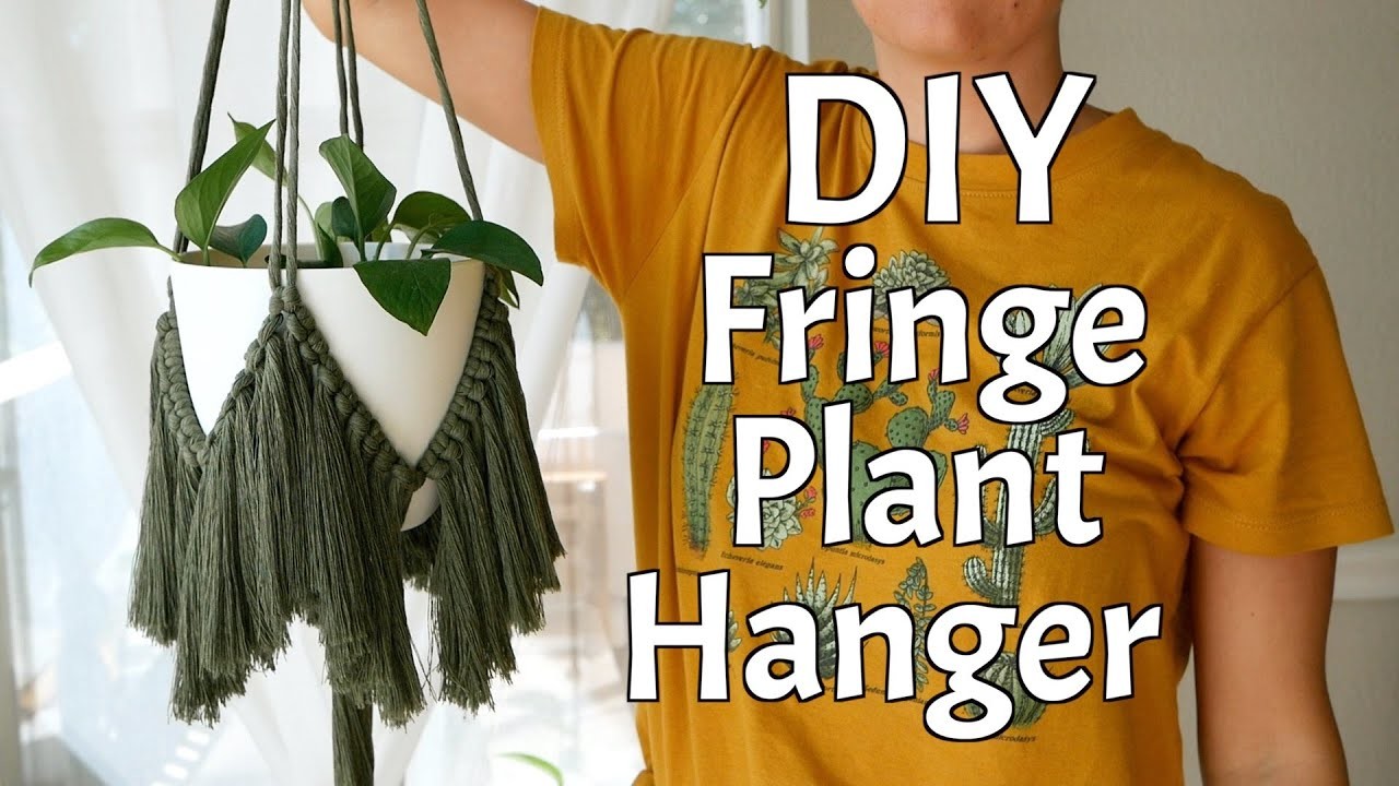 DIY Fringe Plant Hanger | Easy Macrame Tutorial