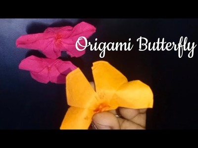 Origami Butterfly ????|Easy Origami Making|Pugazhini papa|paper origami tamil