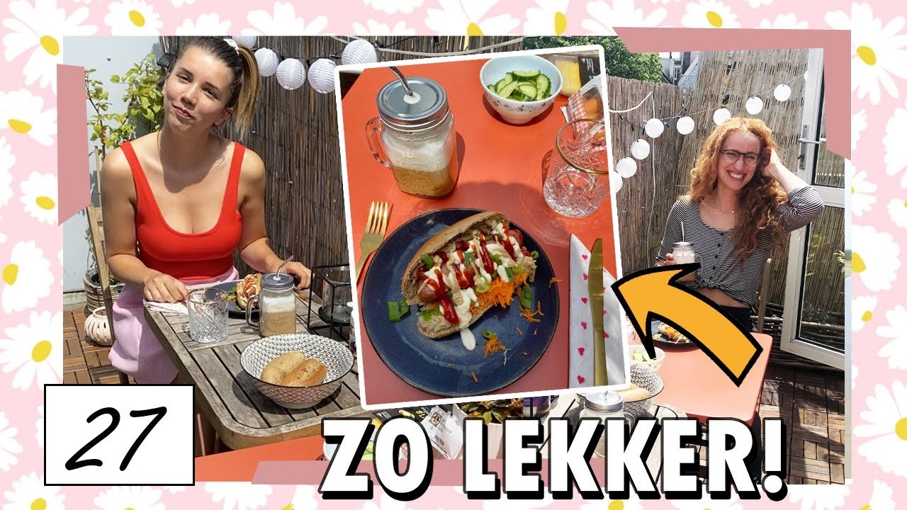 VEGAN HOTDOGS + IJSKOFFIE OP HET BALKON! ???? Lentevlog #27 | Boncolor 1161