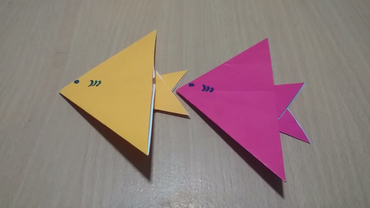 Fish origami. origami ikan