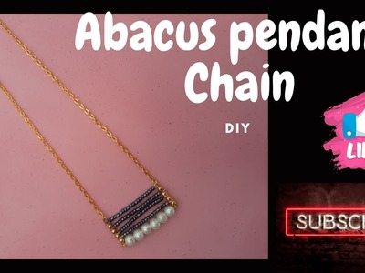 Abacus pendant chain☆Sugar beads☆Pearl Beads
