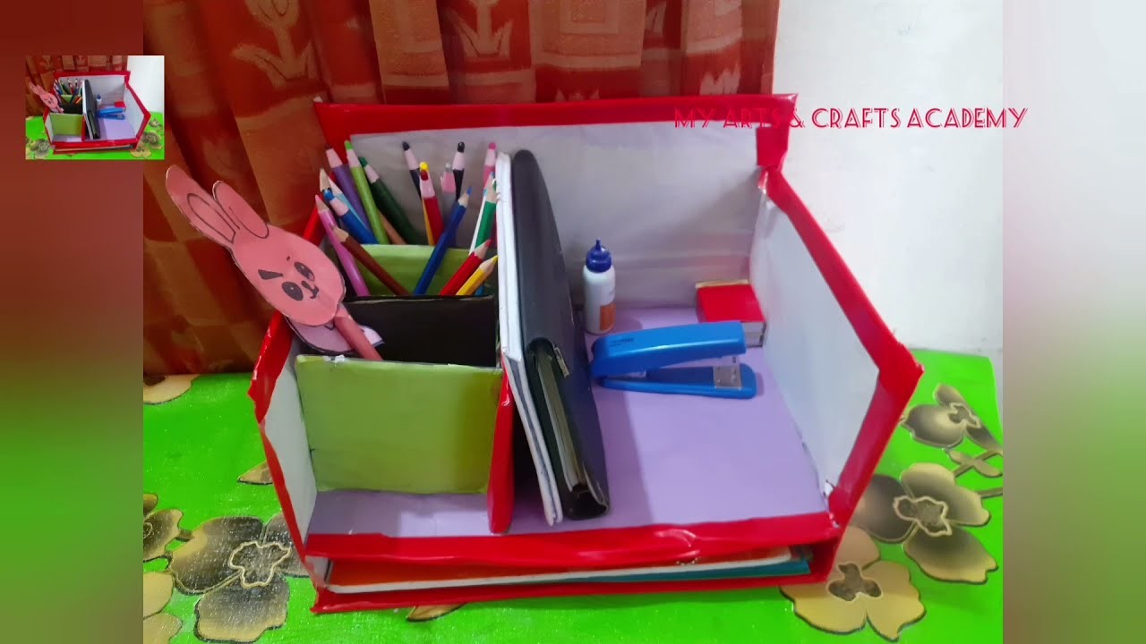 Diy organizar from cardboard, paper carfts