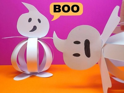Easy Halloween Paper Ghost | Halloween Crafts