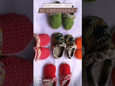Baby Slip - ons #short #shortsvideo #shortvideo #shorts #crochet #crocheting #crochetpattern