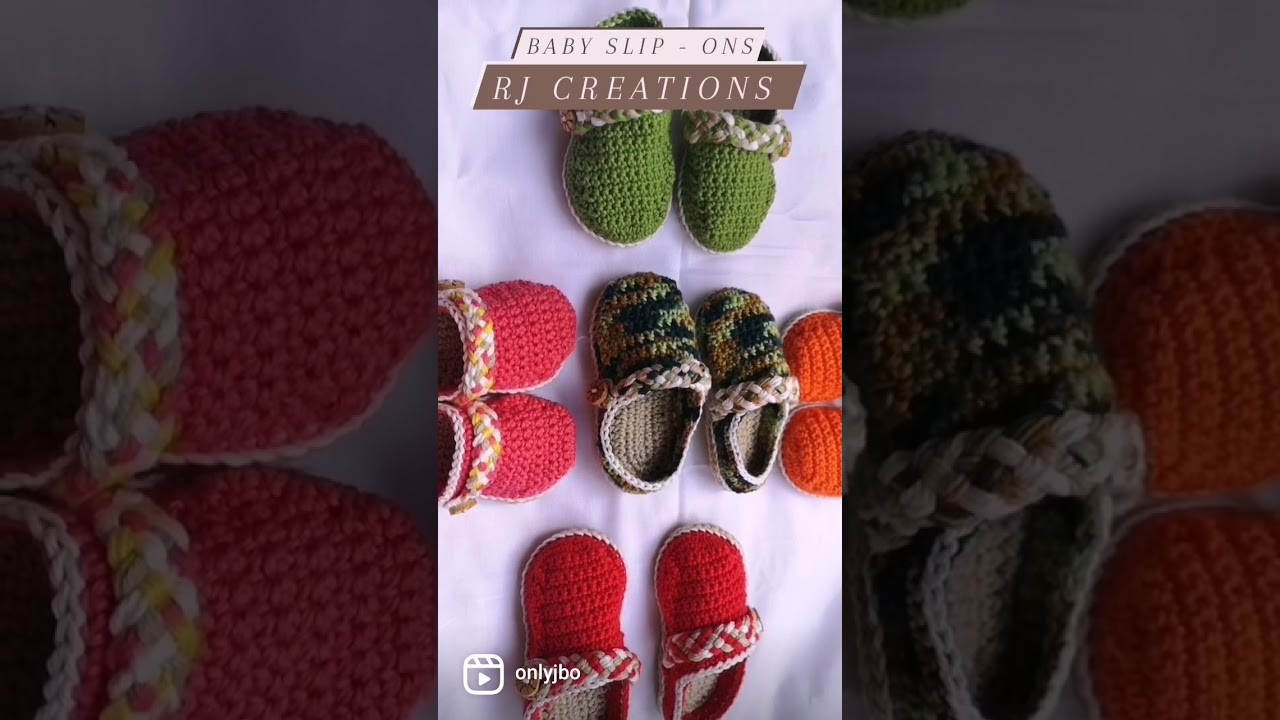 Baby Slip - ons #short #shortsvideo #shortvideo #shorts #crochet #crocheting #crochetpattern