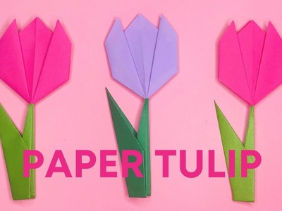 Easy Origami Paper Tulip | Paper Flowers