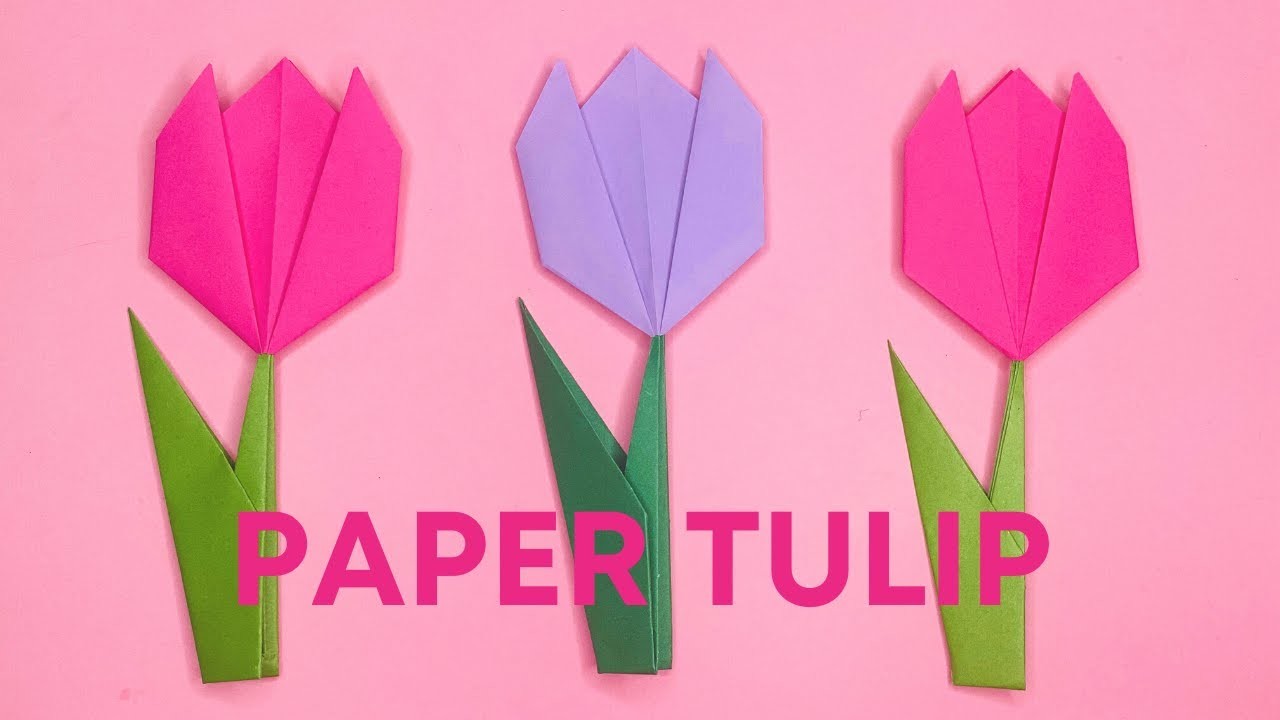Easy Origami Paper Tulip | Paper Flowers