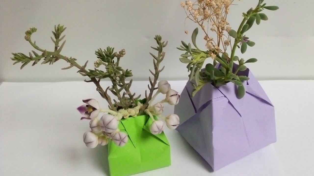 Easy Origami Vase |DIY Paper Plant pot| #shorts #origami
