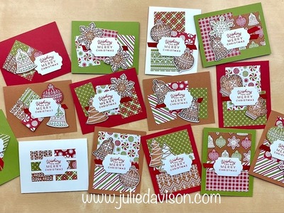 Free Online Class: Stampin’ Up! Peppermint & Gingerbread Stamp-a-Stack Card Class