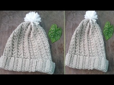 Crochet hat.Crochet hat for beginners.how to crochet star stitch hat. কুশি কাটার টুপি