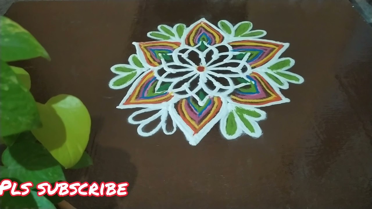 Easy Navaratri special rangoli