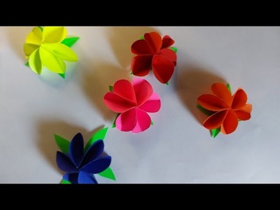Easy Paper Flowers. Origami Paper Flowers. Paper Craft